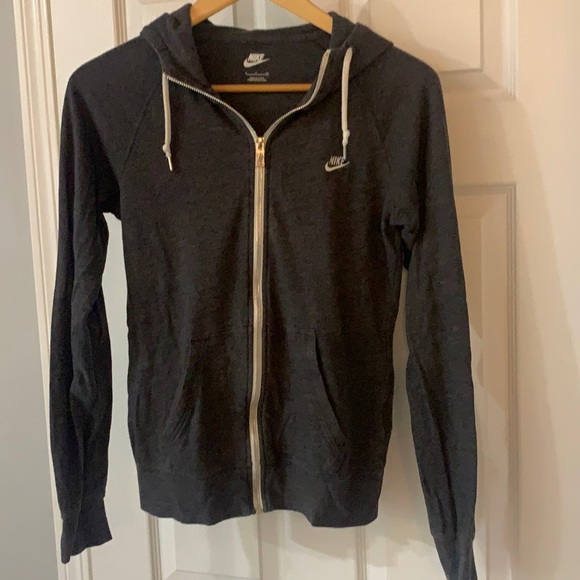 Nike Tops - Nike women’s size small gray zipper hoodie
